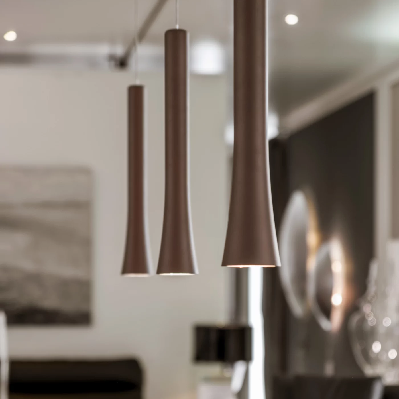 Oligo Rio, 1 foco Led - altura ajustable de forma invisible – Lámpara de suspensión — imagen 4