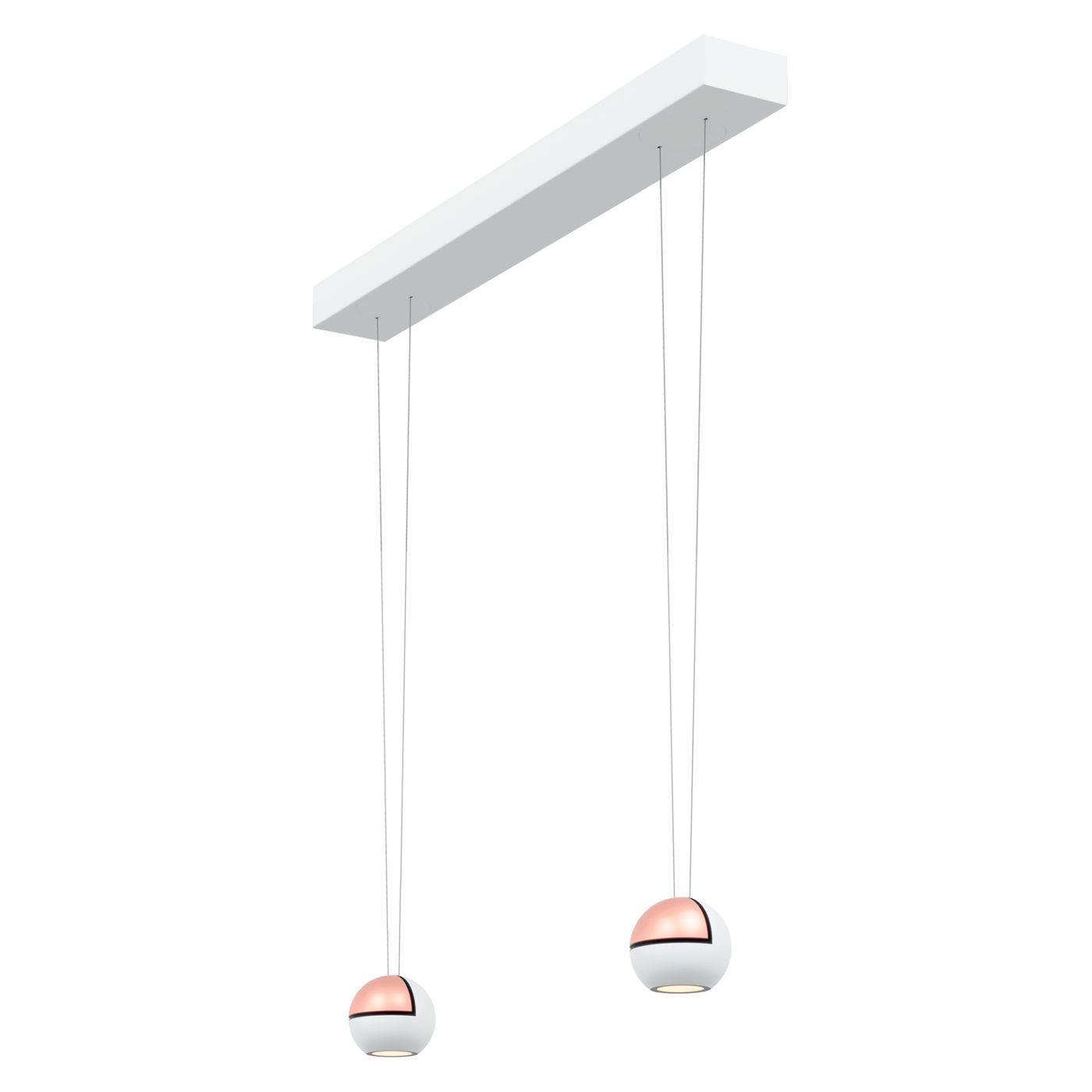 Oligo Slack-Line Globe, lámpara de suspensión LED 2 focos