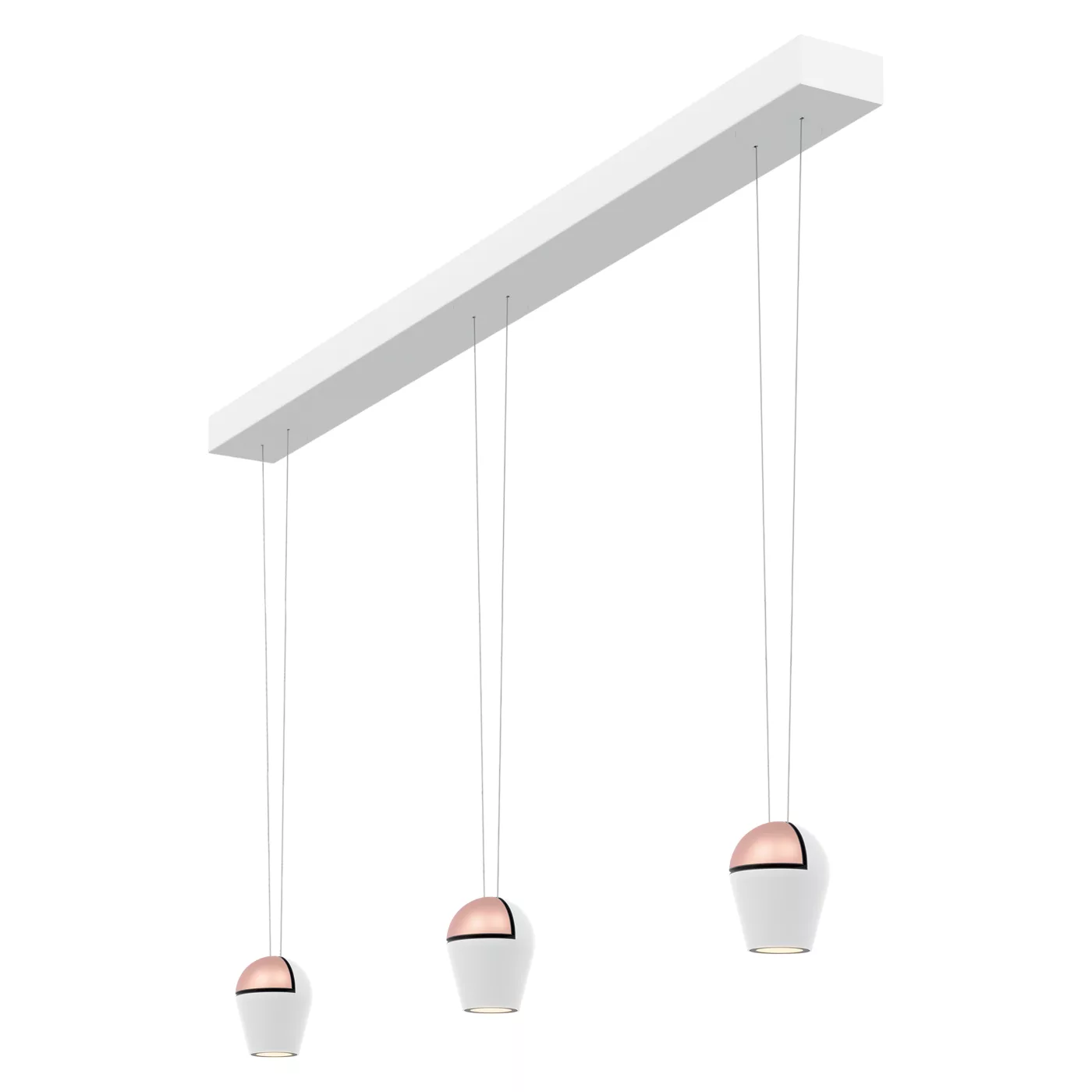 Oligo Slack-Line Nabo, lámpara de suspensión LED 3 focos