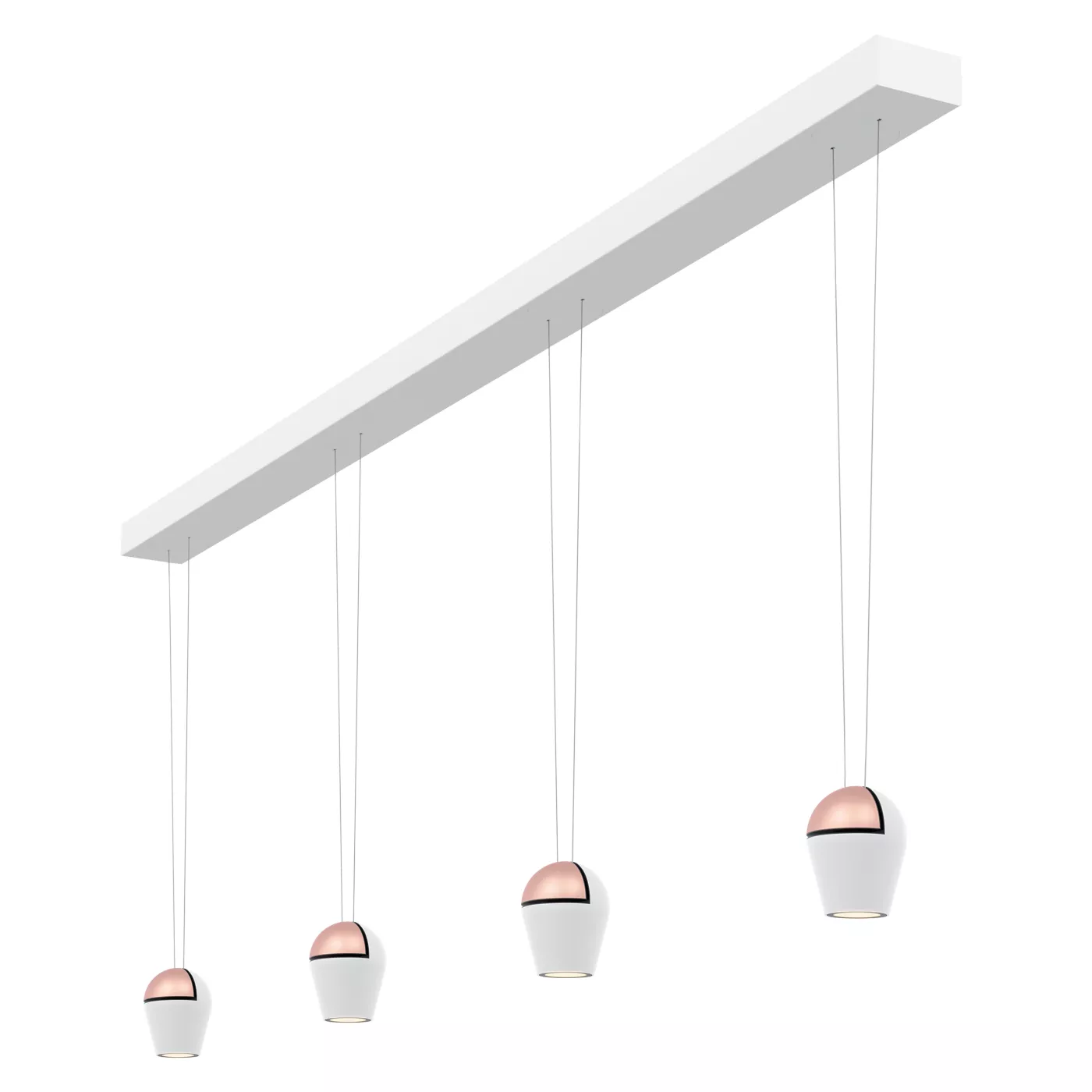 Oligo Slack-Line Nabo, lámpara de suspensión LED 4 focos