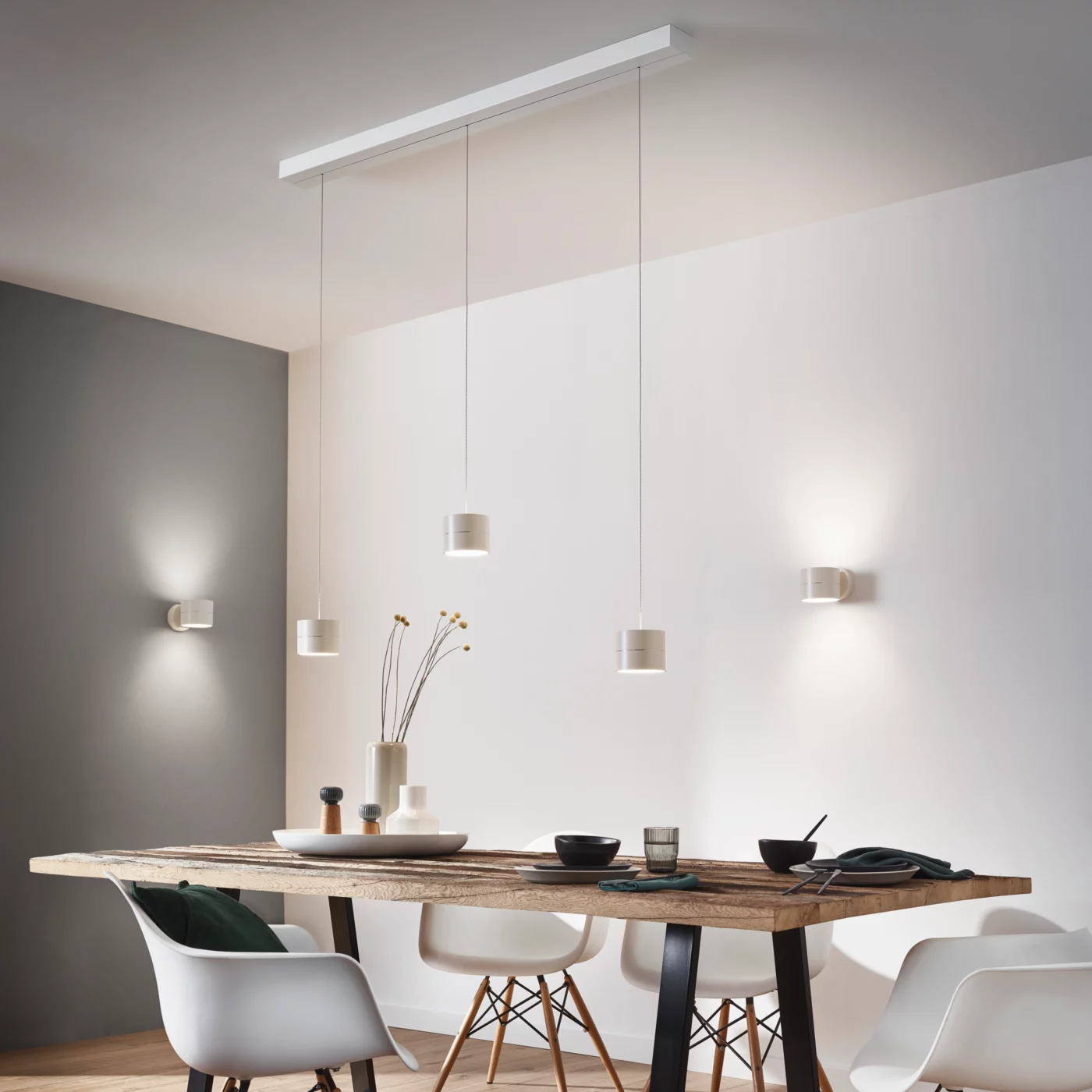 Oligo Tudor, 3 focos - altura ajustable de forma invisible – Lámpara de suspensión led — imagen 4