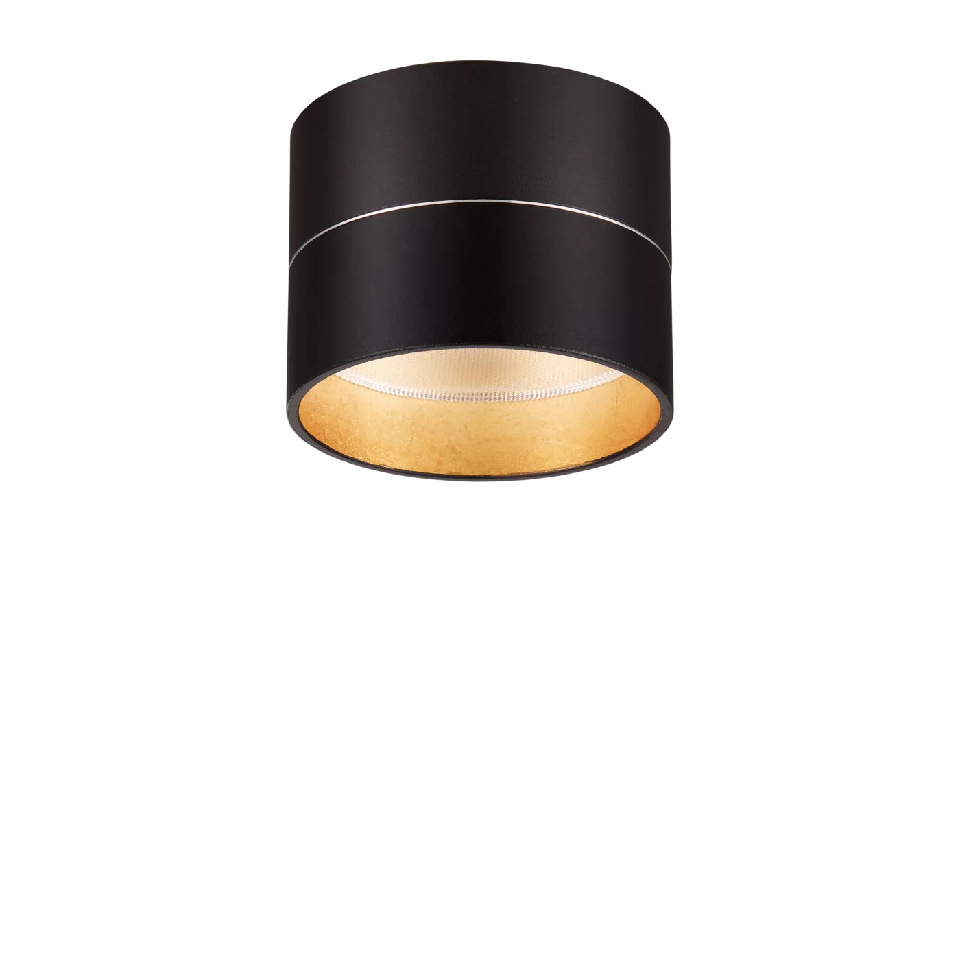 Oligo Tudor, lámpara de techo LED negro mate/pan de oro - 9,5 cm
