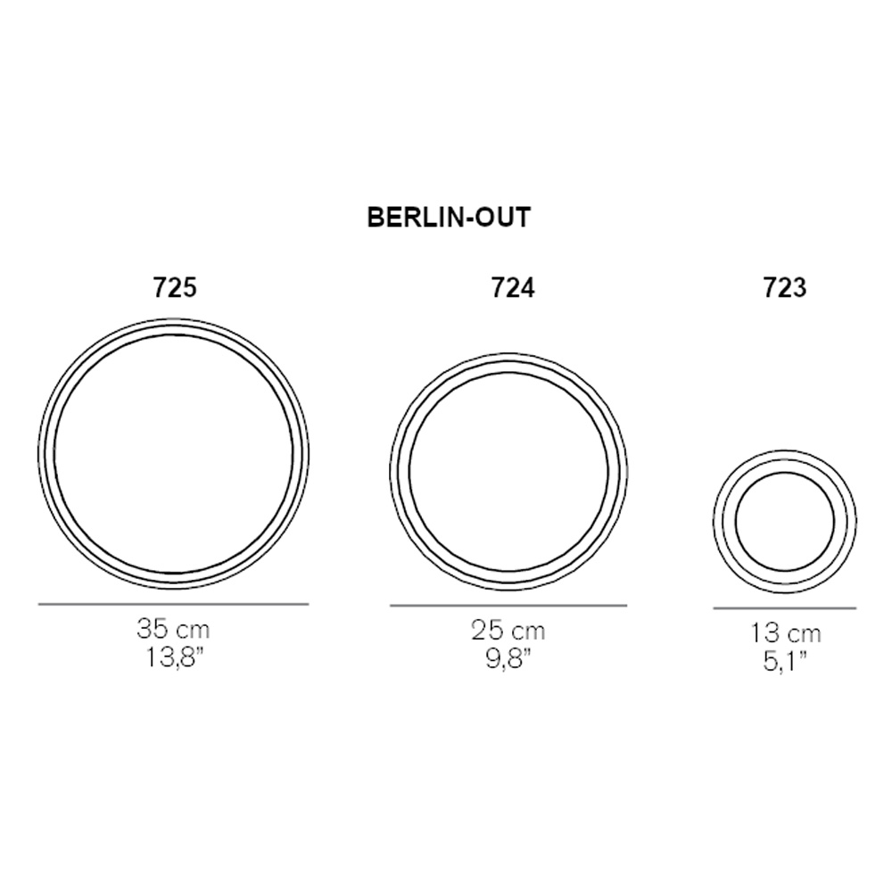 Oluce Berlin-Out exterior – Aplique — imagen 7