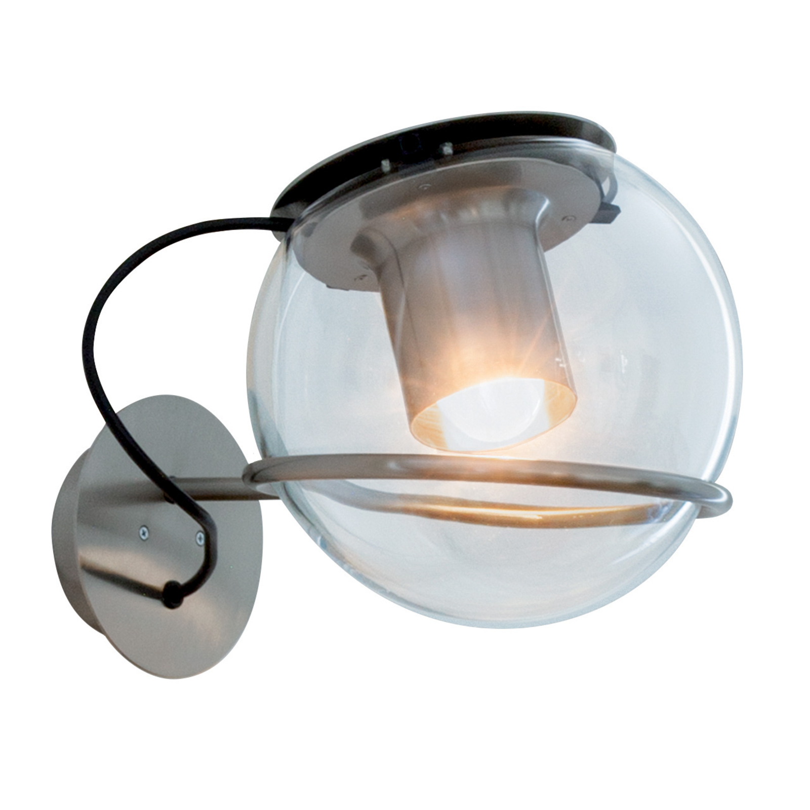 Aplique de pared The Globe de Oluce fabricado en Glas