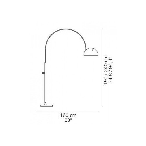 Oluce Coupé Arco – Lámpara de pie — imagen 3