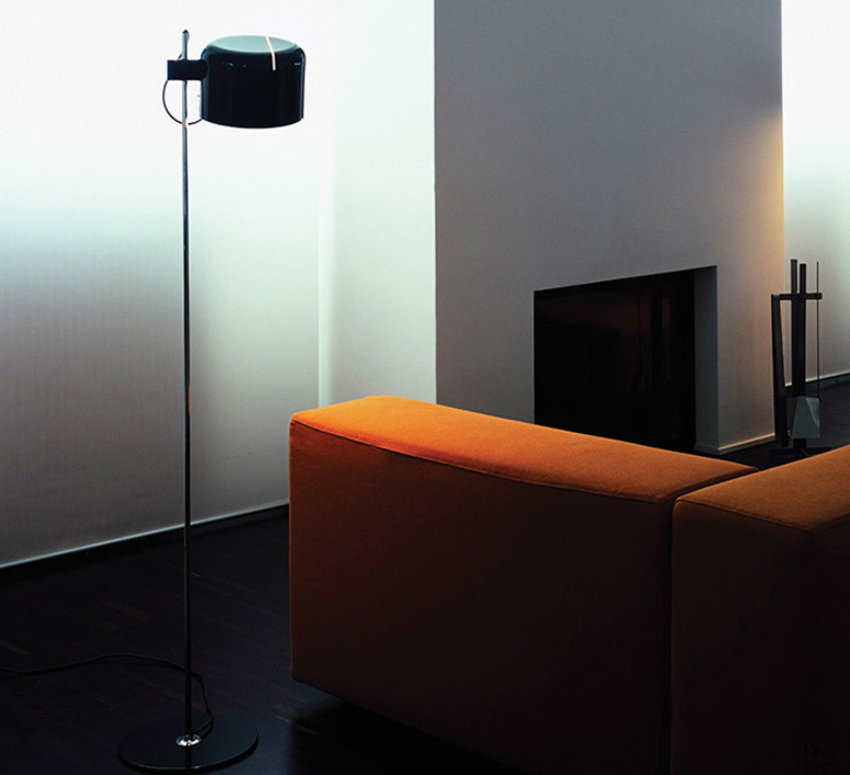 Oluce Coupé, negro, H140cm – Lámpara de pie — imagen 3