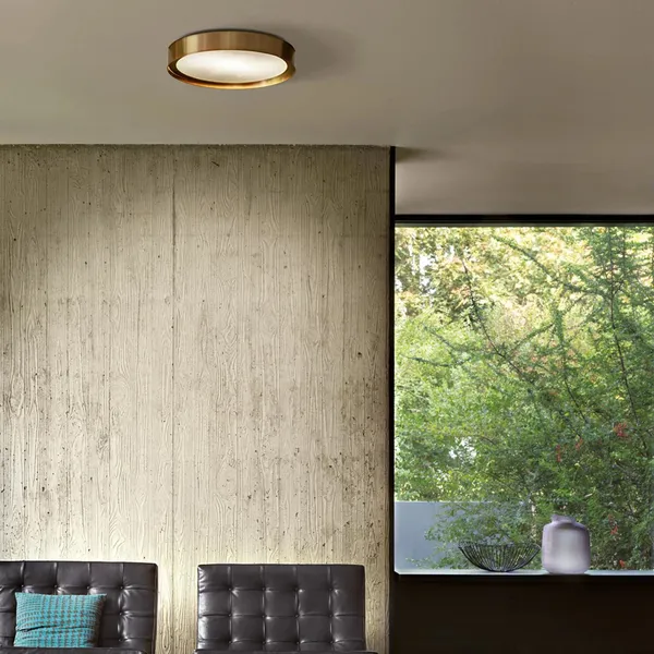 Oluce Berlin 722 Y Latón Lámpara de Pared – Plafón — imagen 3