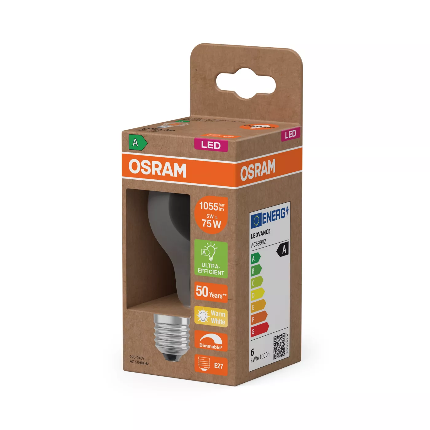 Osram A60-dim 5W/c 827, E27 Filament Led — imagen 7