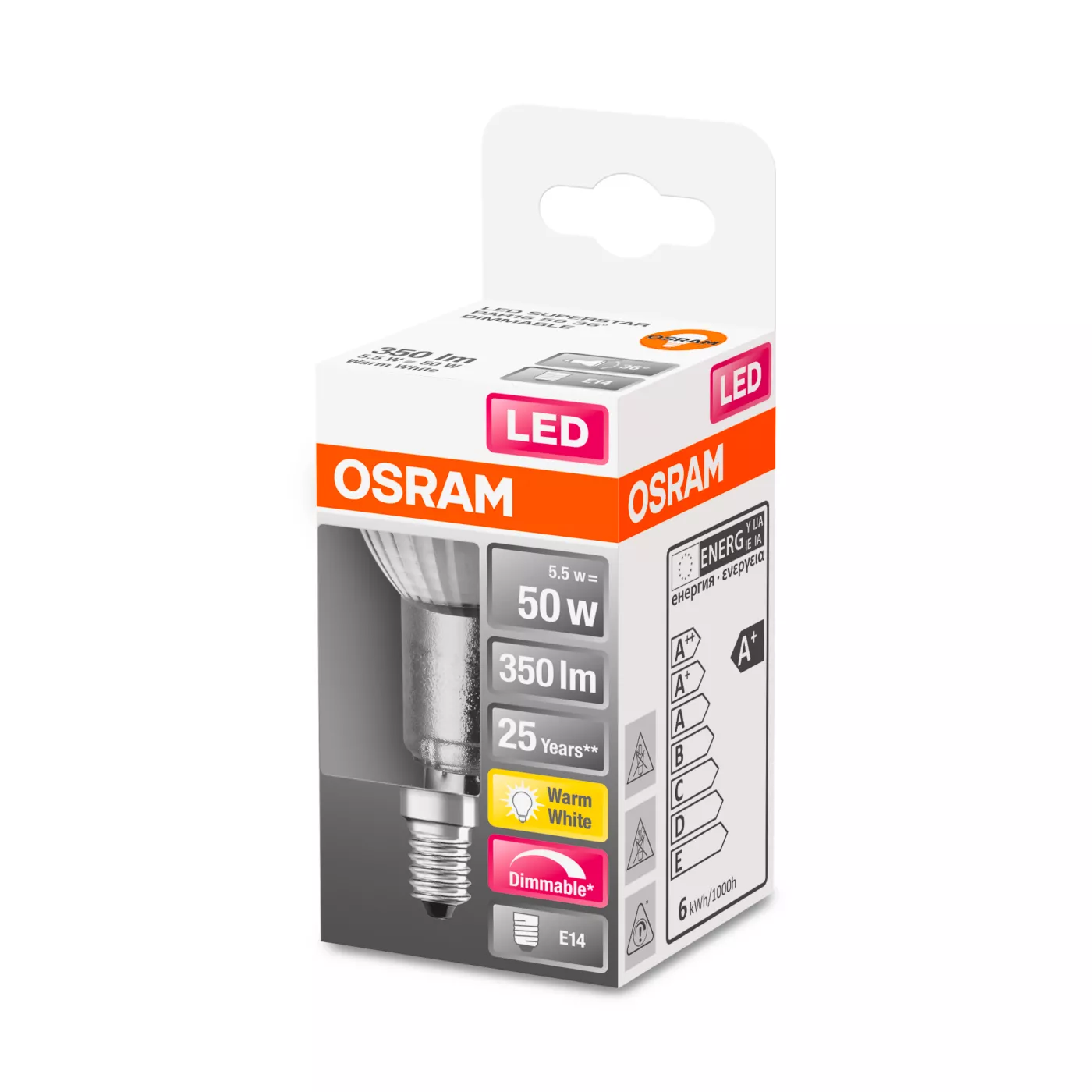 Osram PAR16-dim 4,8W/c 36° 927, E14 Led — imagen 5
