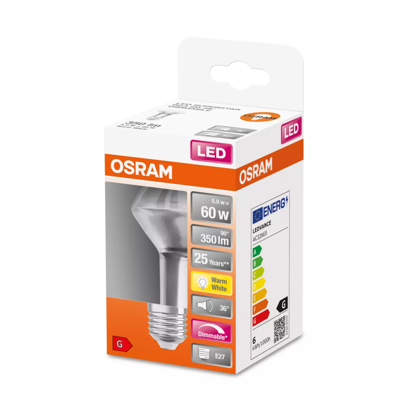 Osram R63-dim 5,9W/c 36° 927, E27 Led — imagen 7