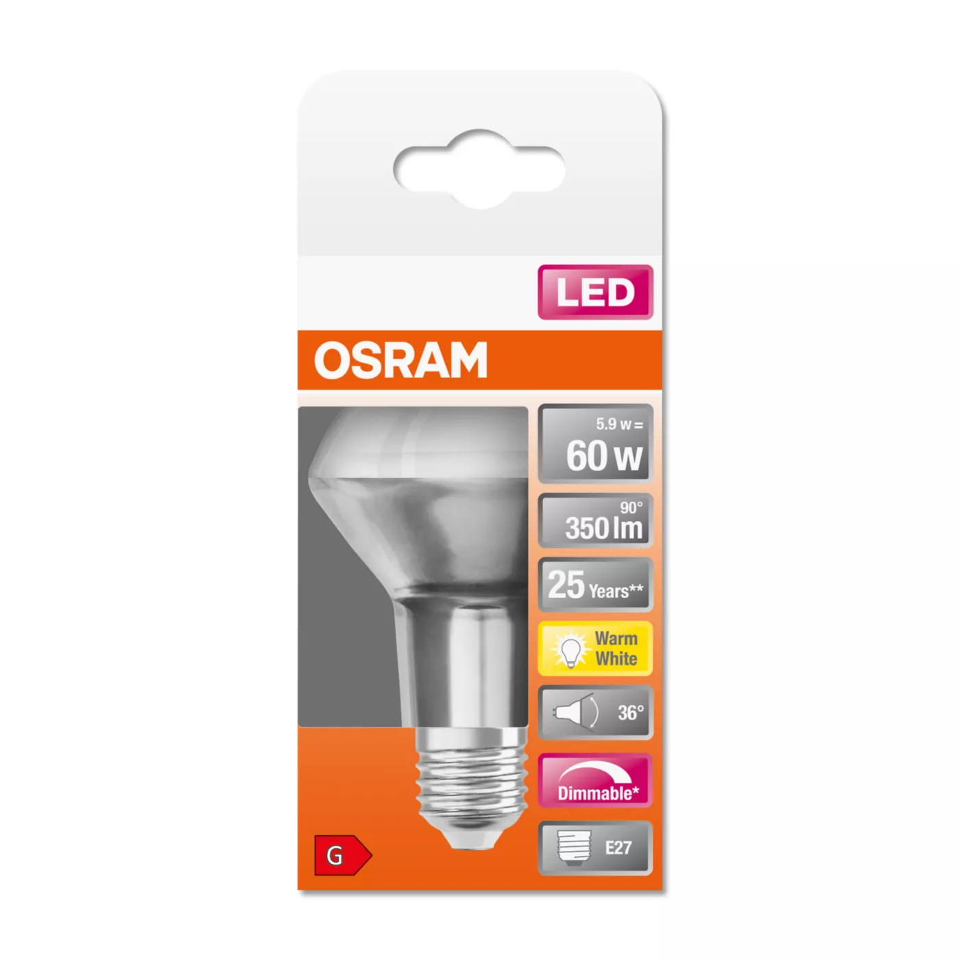Osram R63-dim 5,9W/c 36° 927, E27 Led — imagen 8