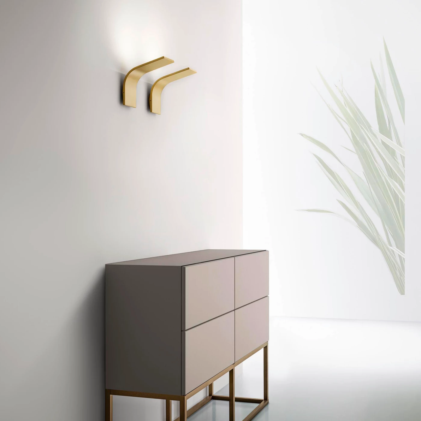 Panzeri App, latón - 12 cm – Lámpara de pared led — imagen 3
