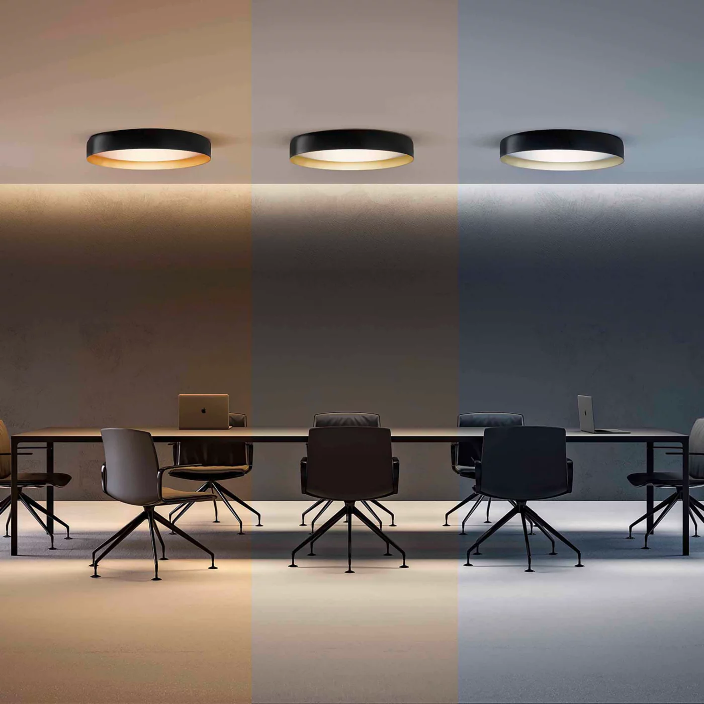 Panzeri Ginevra, negro/oro - 80 cm – Lámpara de suspensión led — imagen 5