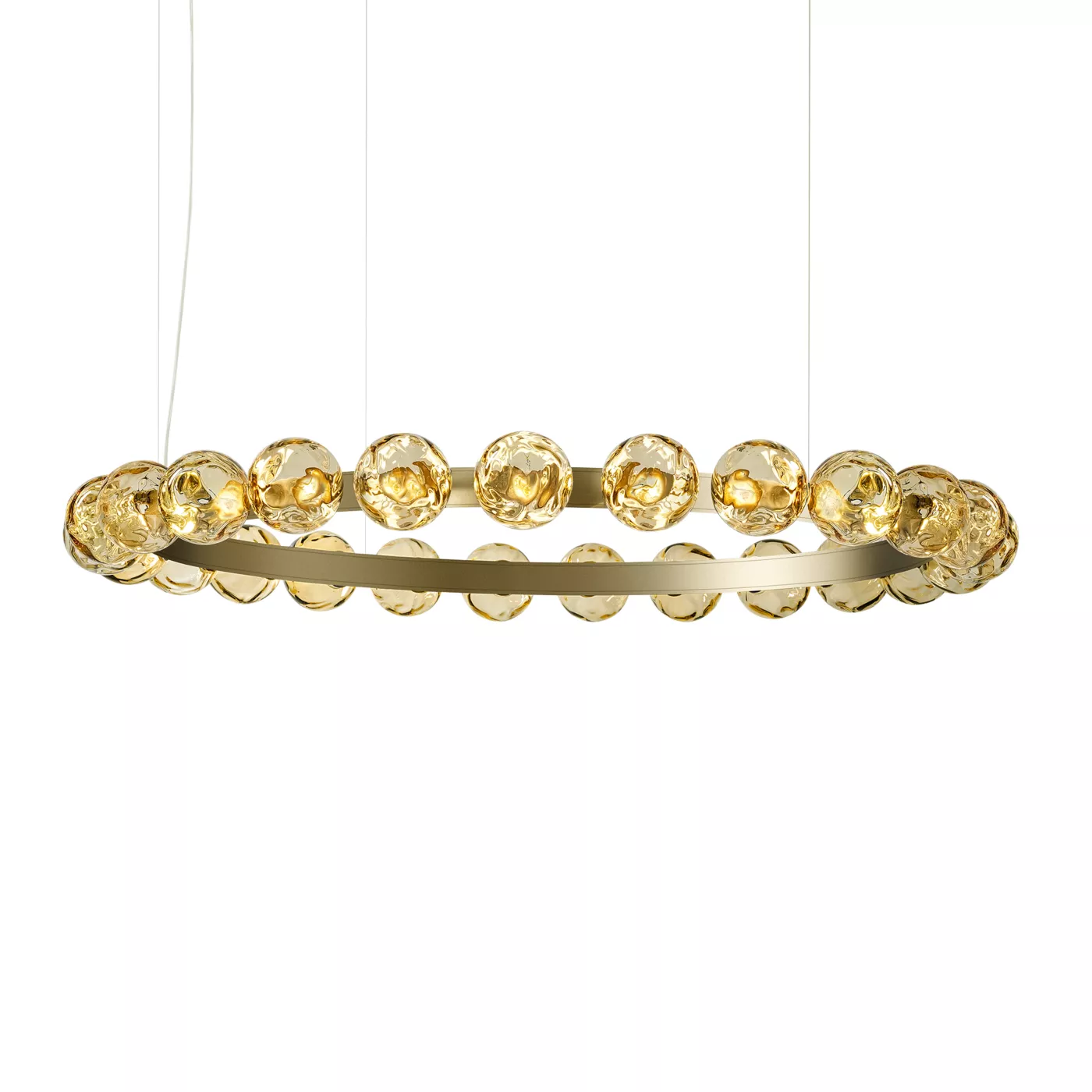 Panzeri Murané R, lámpara de suspensión LED champán - 109 cm