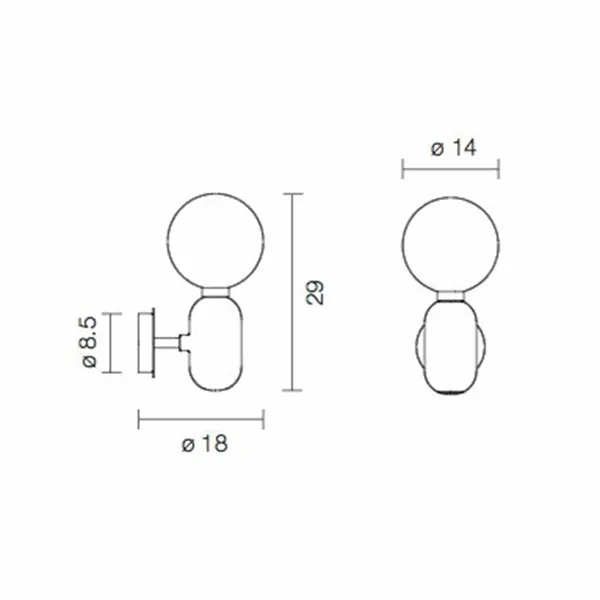 Parachilna Aballs A Negro – Lámpara de pared — imagen 5