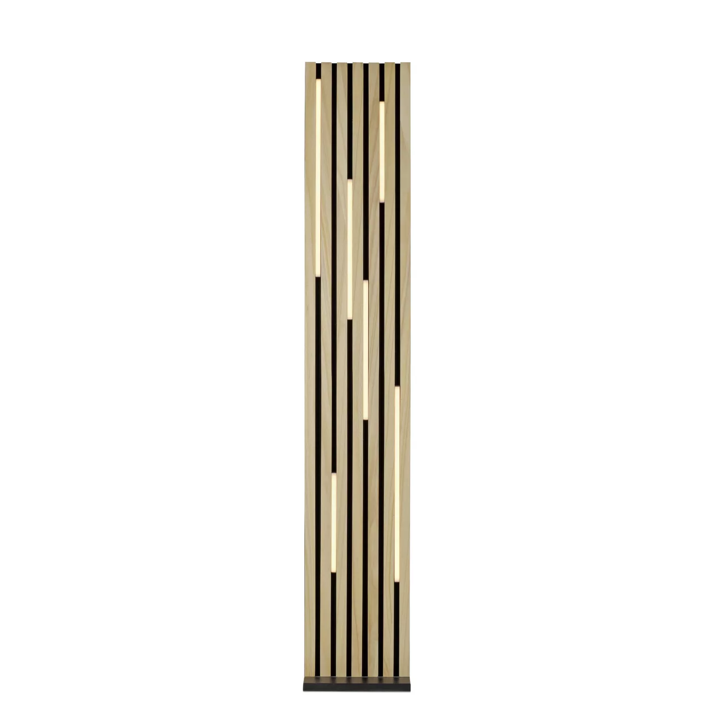 Paul Neuhaus Q-Akustik, lámpara de pie LED madera