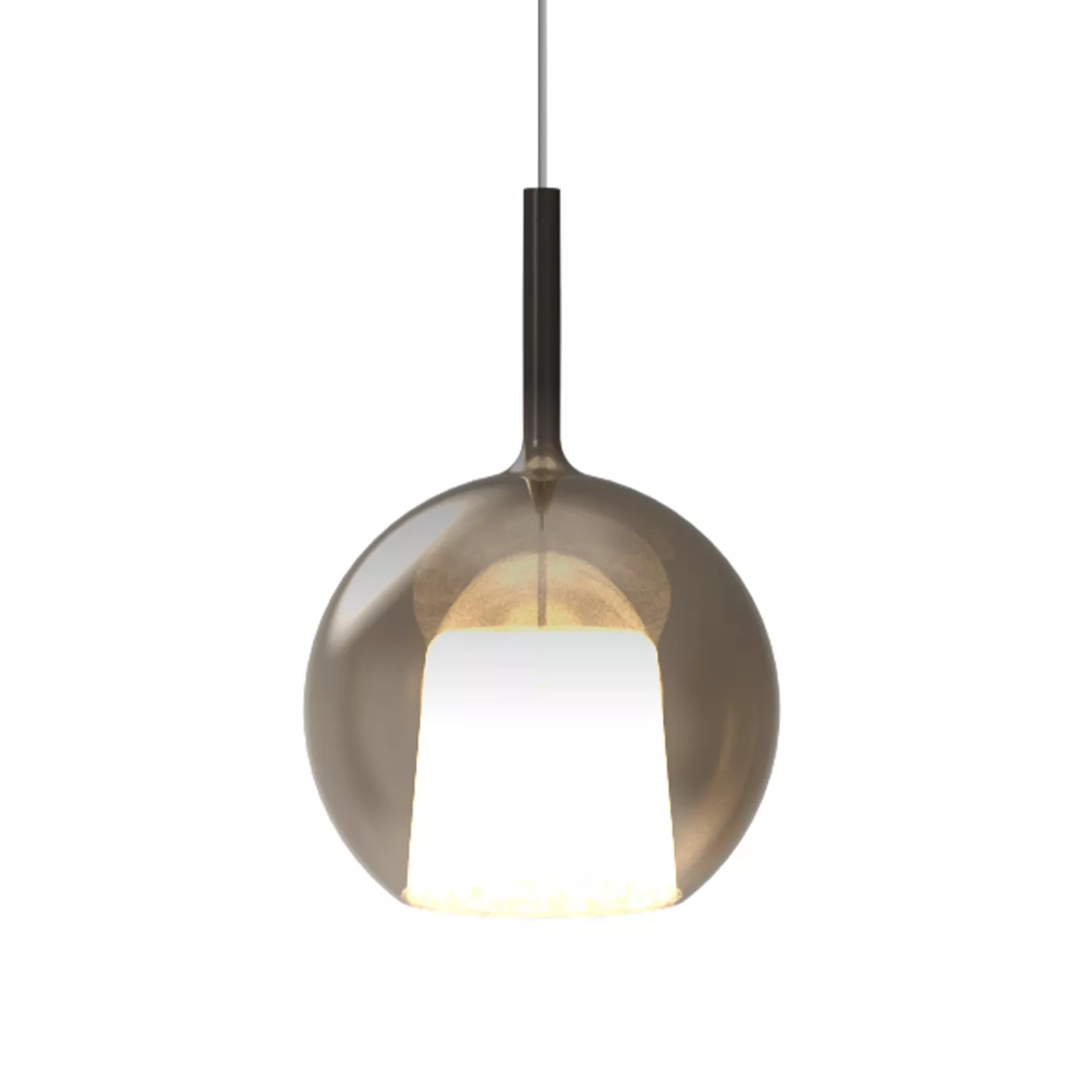 Penta Glo, lámpara de suspensión negro/acabado espejo - 55 cm