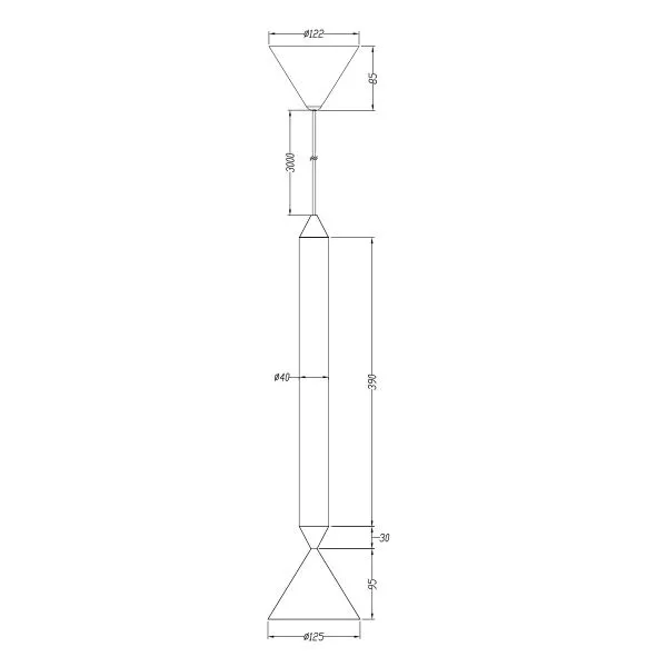 Pholc Apollo 39 Negro/Aluminio Pulido – Lámpara colgante — imagen 2