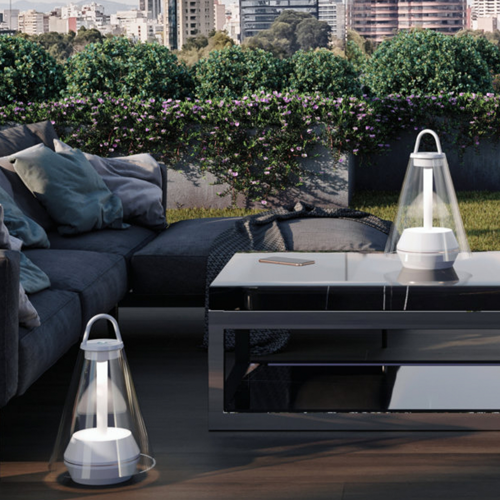 Prandina Shuttle lámpara de mesa LED IP44