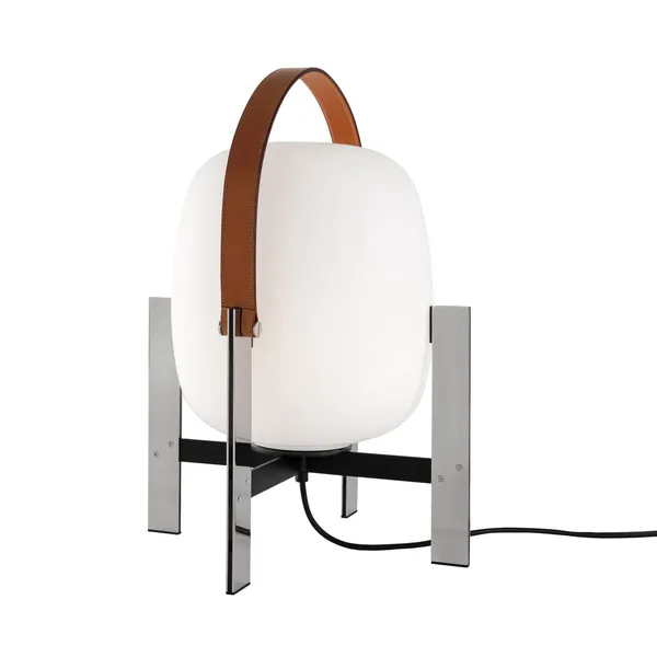 Santa & Cole Cesta Metálica M. Mango Piel – Lámpara de mesa