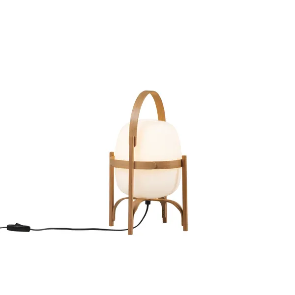 Cestita Lámpara de Mesa Cristal Blanco
