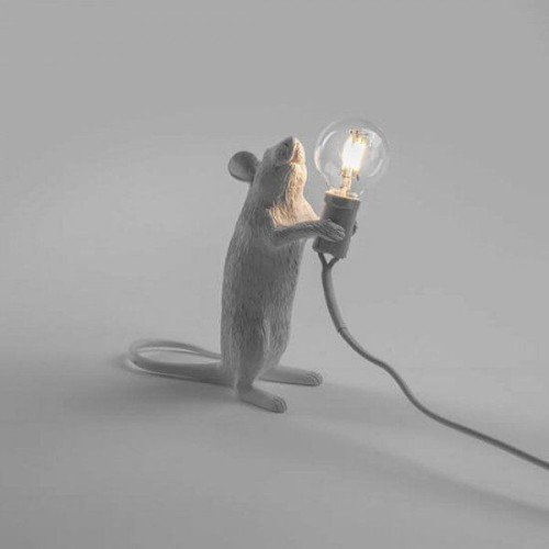Seletti Mouse Lamp White de Pie — imagen 2