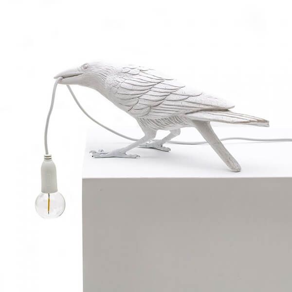 Seletti Bird Lamp White Playing — imagen 2