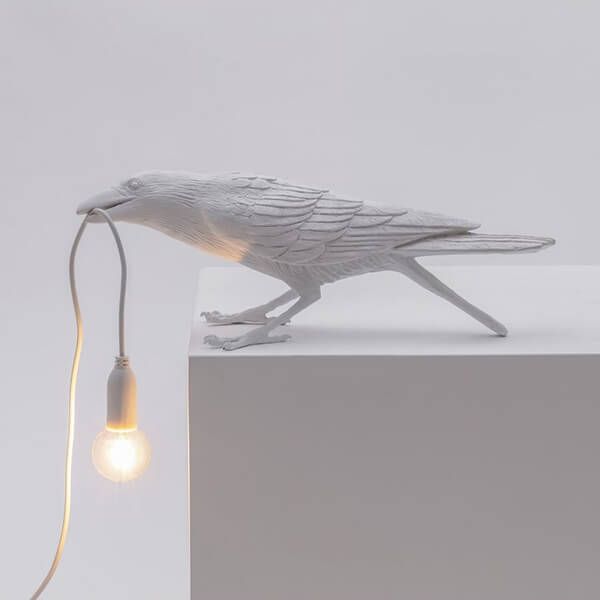 Seletti Bird Lamp White Playing — imagen 3