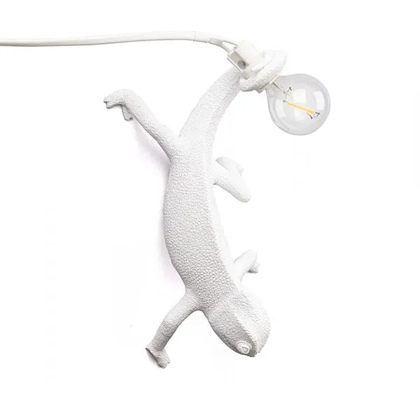 Chameleon Going Down Lámpara de Pared Blanco