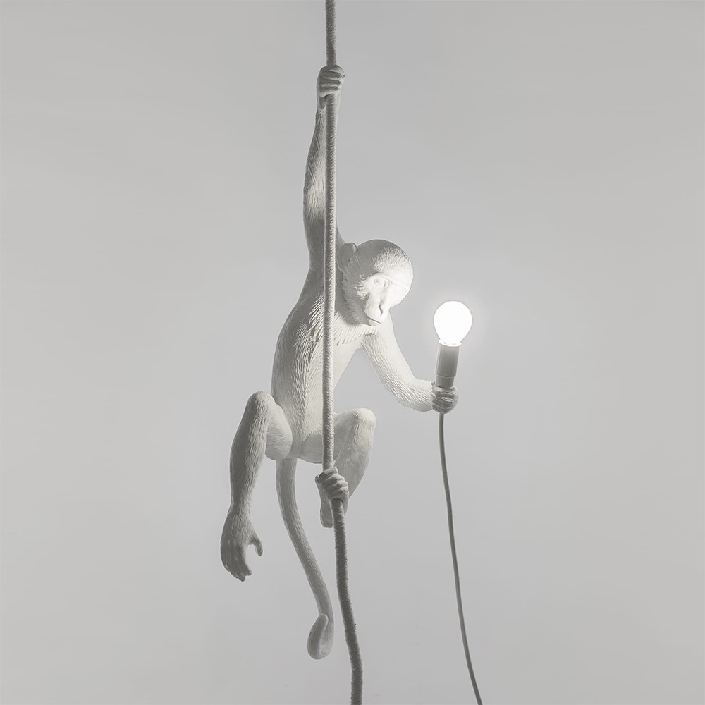 Seletti The Monkey Lamp Ceiling white — imagen 3