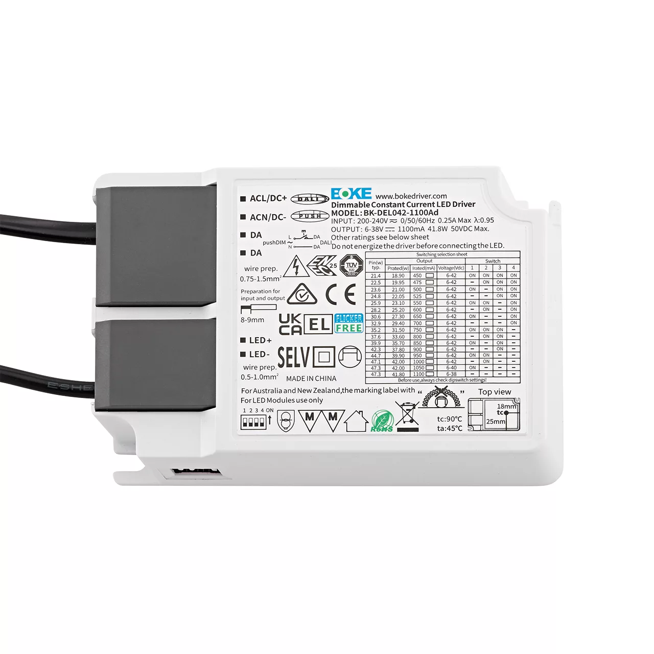 Sigor Powerline DALI Fuente de alimentación para Backlit plafón empotrable LED 42 W