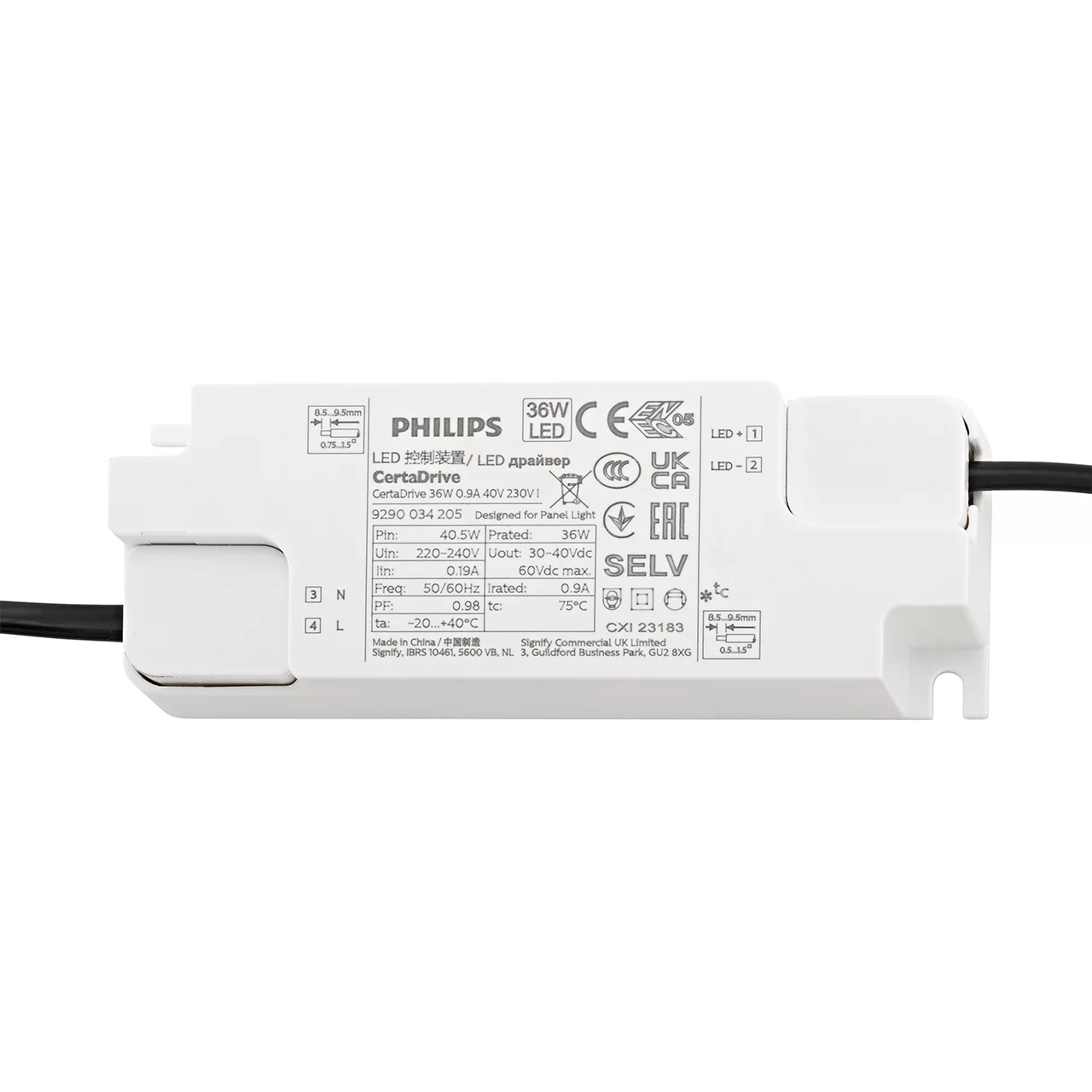 Sigor Powerline Fuente de alimentación para Backlit plafón empotrable LED 36 W