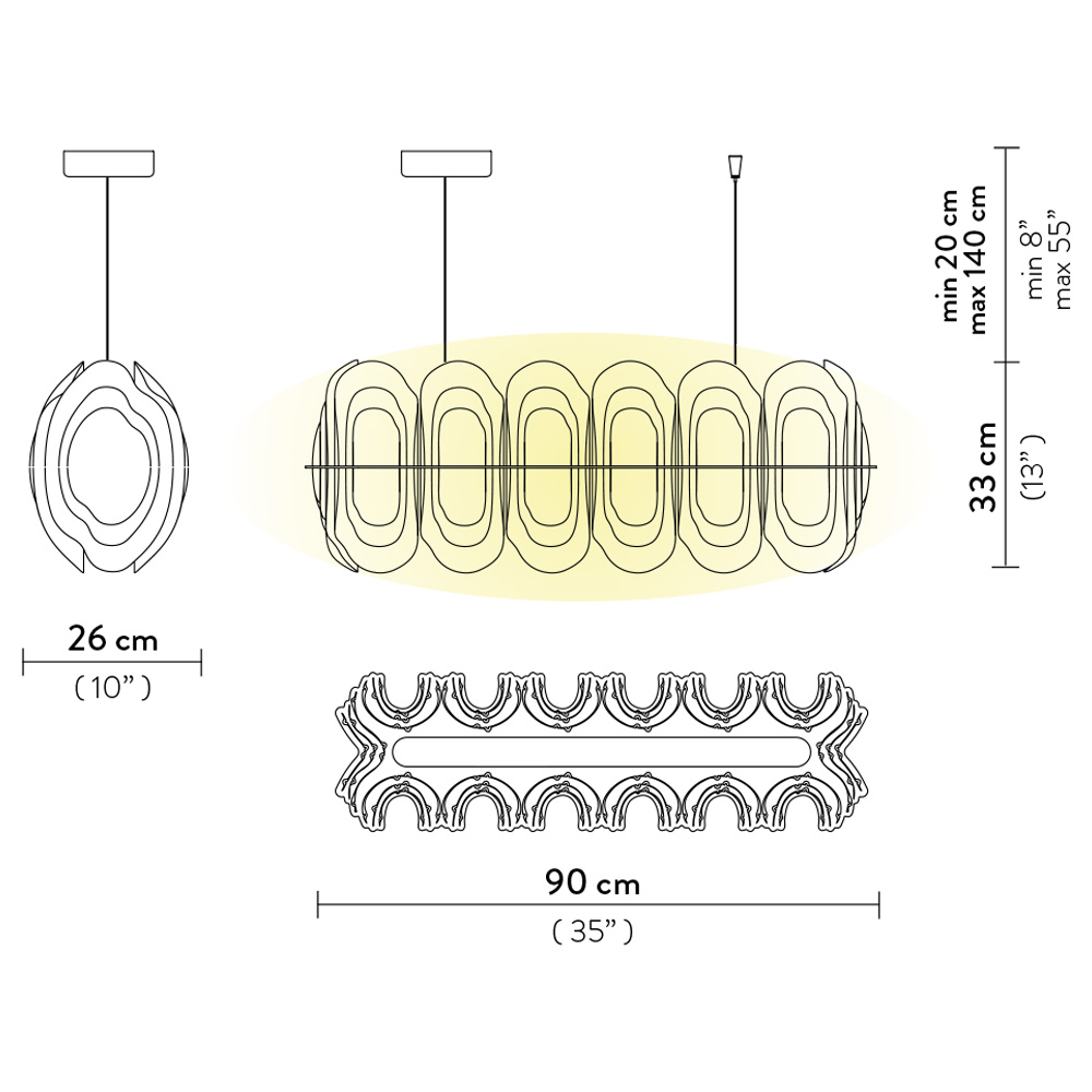 Slamp Fiordlys linear – Lámpara suspensión — imagen 8