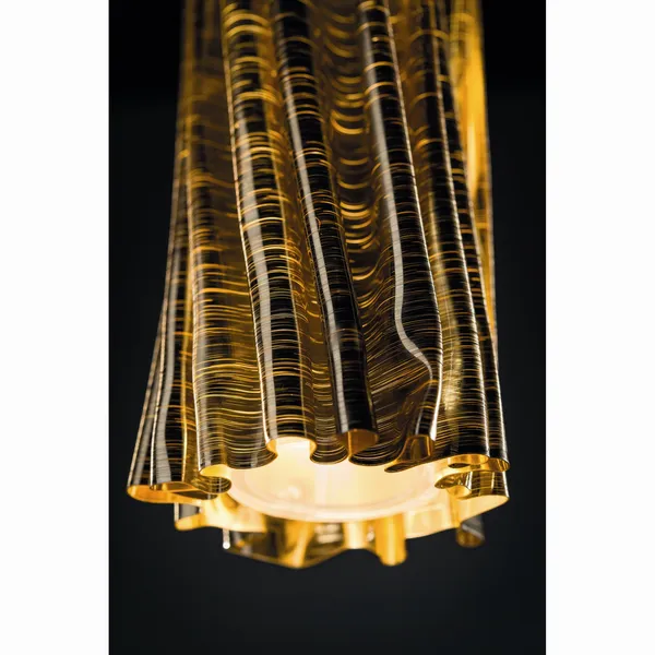 Slamp Accordeón Vertical Oro – Lámpara colgante — imagen 3