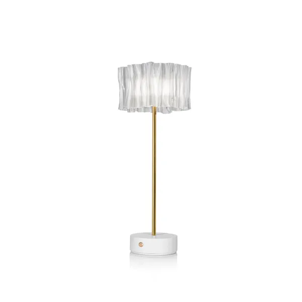 Slamp Accordéon Portátil Transparente/ Blanco – Lámpara