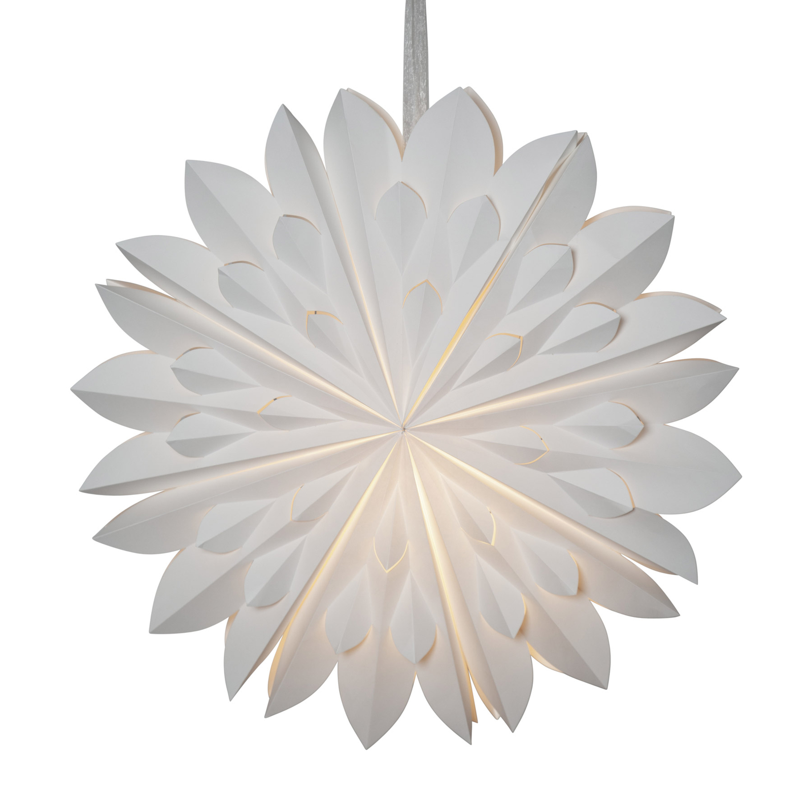 Estrella decorativa Cliff, papel, sin portalámpara blanco