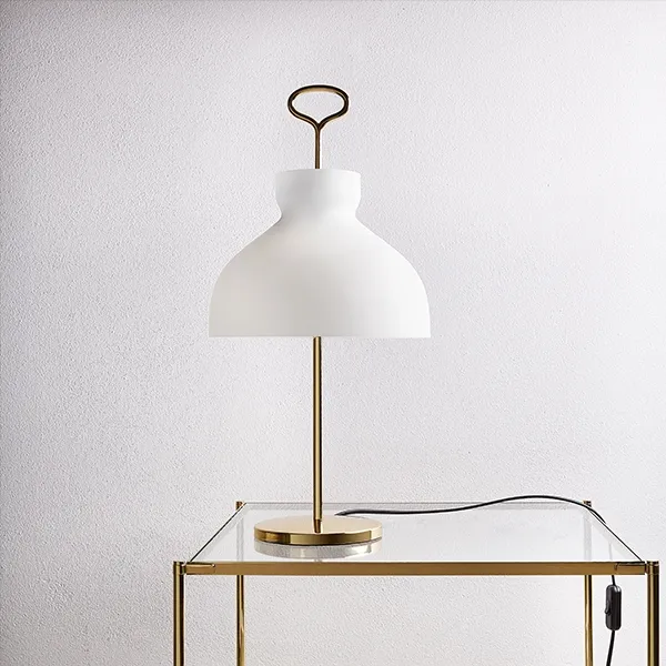 TATO Arenzano Alto Blanco Y Bronce – Lámpara de mesa — imagen 2