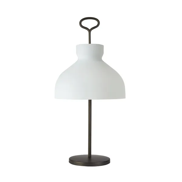 Arenzano Lámpara de Mesa Alto Blanco Y Bronce