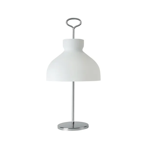 Arenzano Lámpara de Mesa Alto Blanco Y Cromo