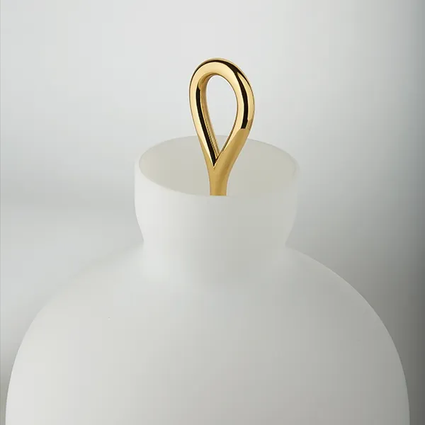 TATO Arenzano Bajo Blanco Y Bronce – Lámpara de mesa — imagen 2