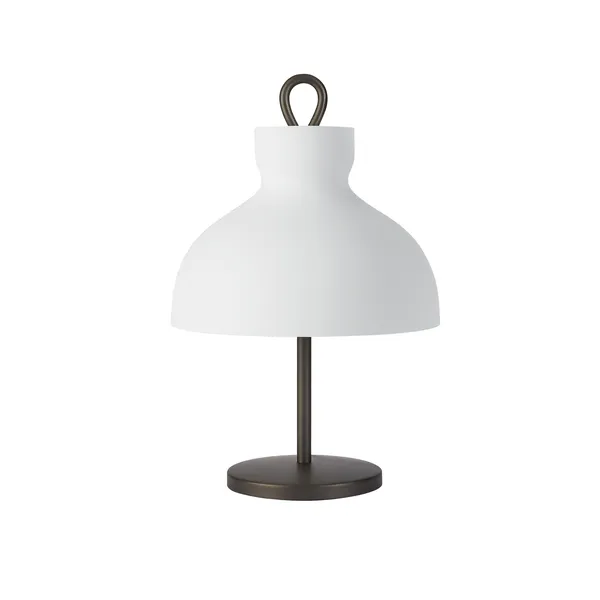 Arenzano Lámpara de Mesa Bajo Blanco Y Bronce