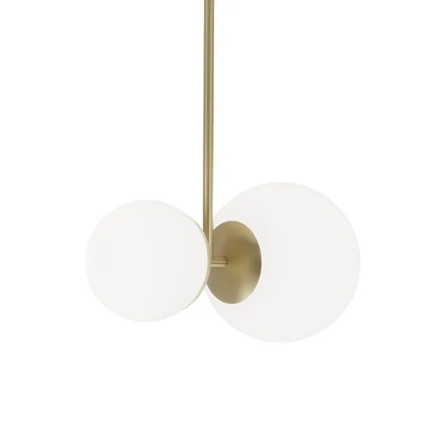 Biba Lámpara Colgante 100cm Latón Y Blanco