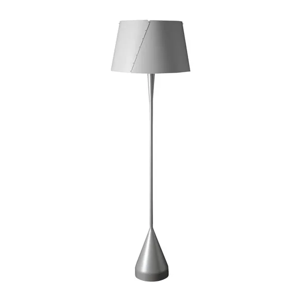 De-Lux A4 Lámpara de Pie de Pie Plata Y Blanco Mate
