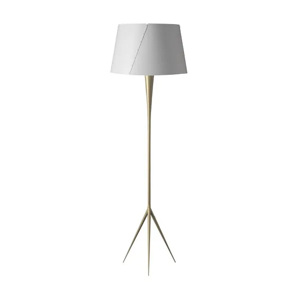 De-Lux B4 Lámpara de Pie de Pie Dorado Y Blanco Mate