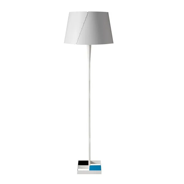 De-Lux D4 Lámpara de Pie de Pie Azul Y Blanco Mate