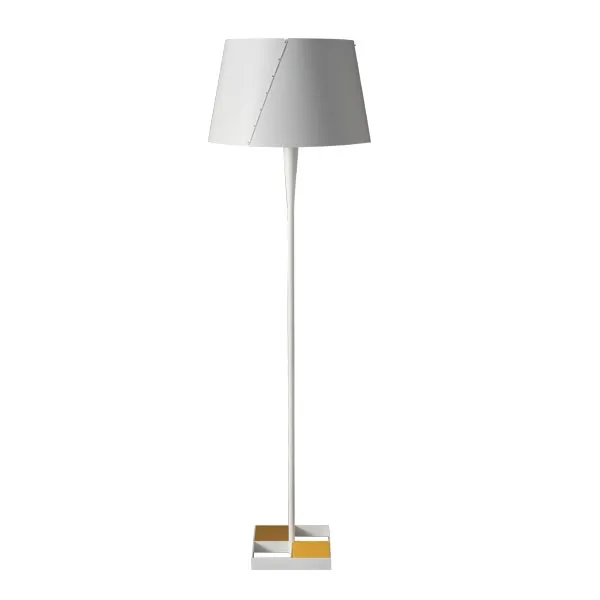 De-Lux D4 Lámpara de Pie de Pie Naranja Y Blanco Mate