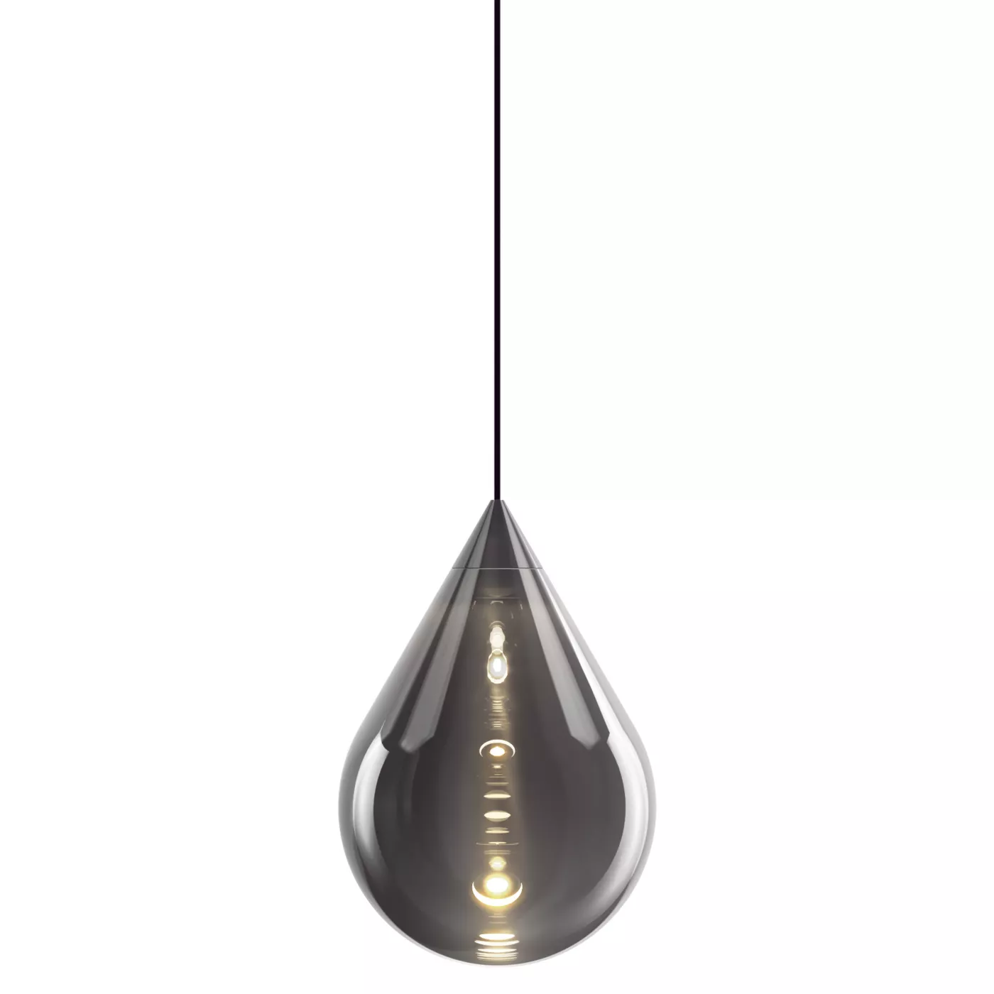 Tom Dixon Flare Bead, lámpara de suspensión LED plata