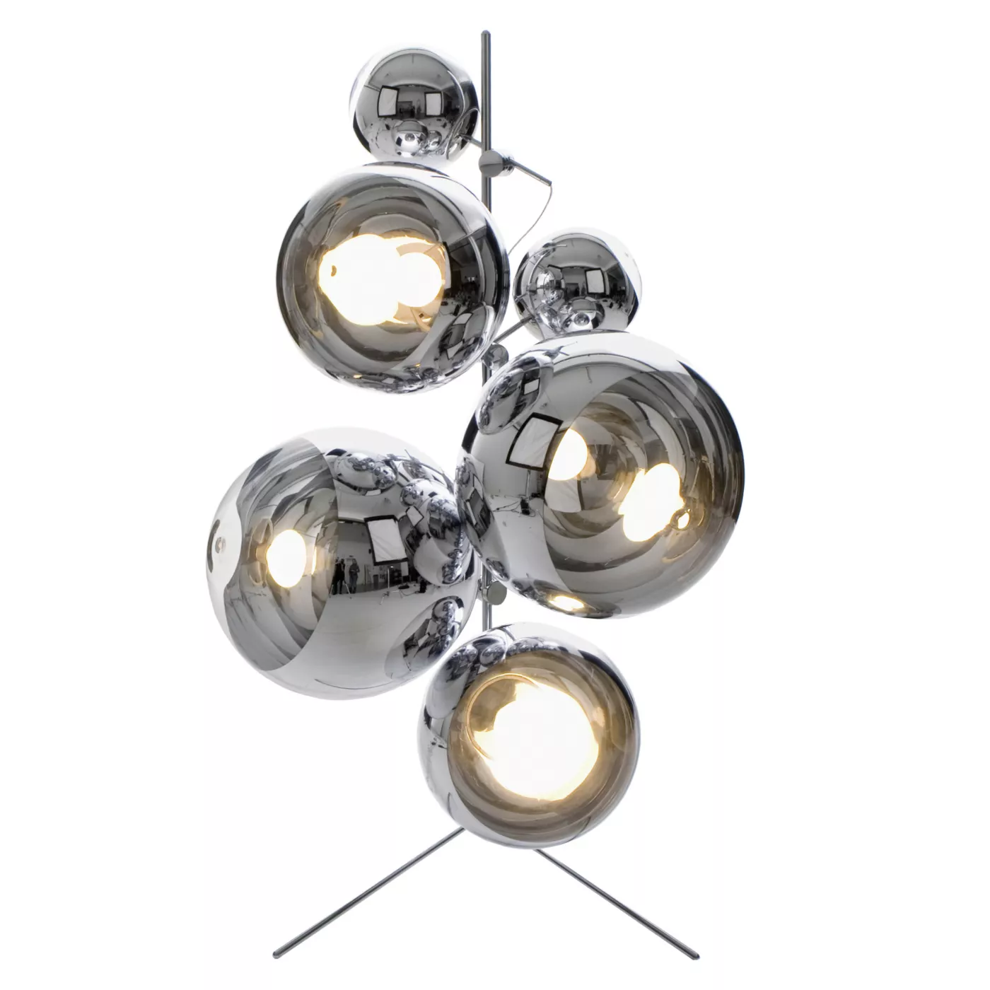 Tom Dixon Mirror, Ball lámpara de pie LED 7 focos