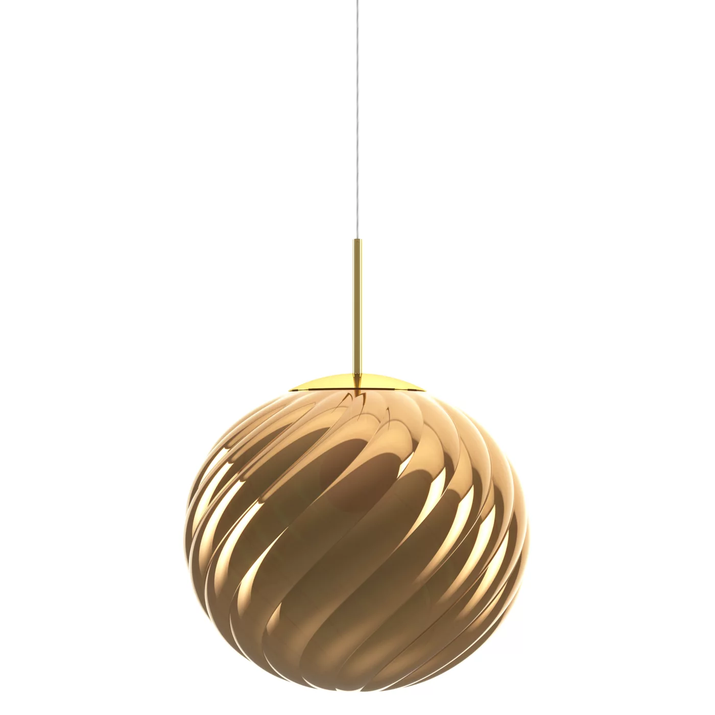 Tom Dixon Whirl, lámpara de suspensión oro - ø45 cm