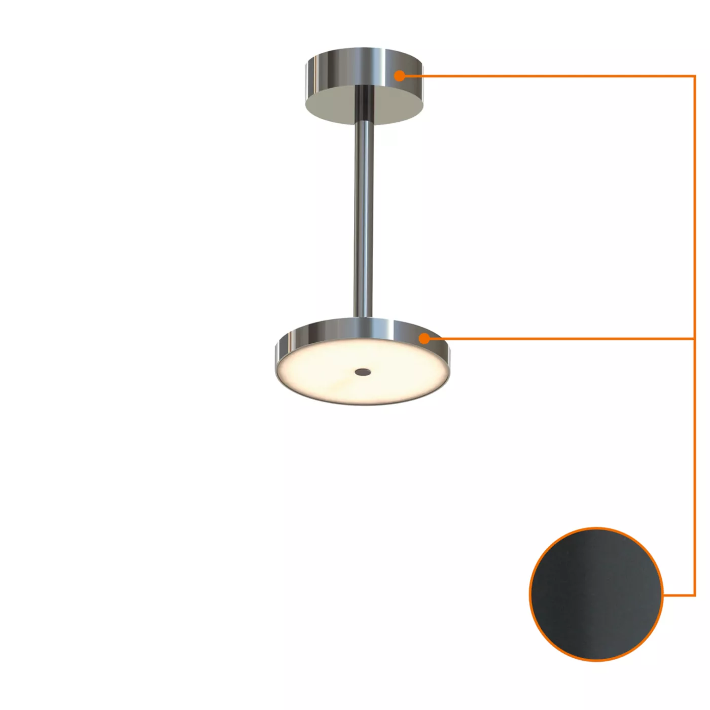 Top Light Sun, lámpara de techo ø9 cm Downlight LED